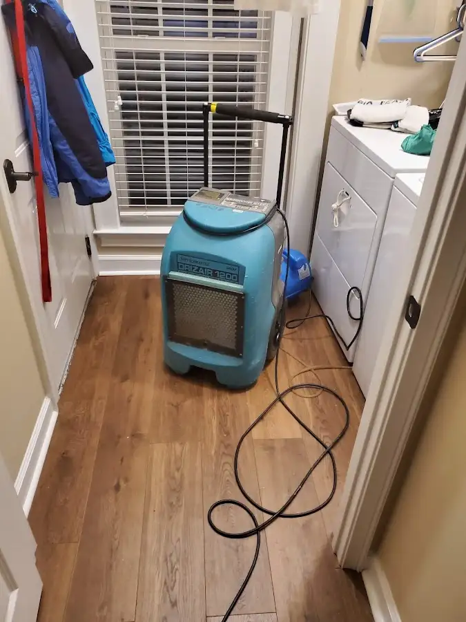 Commercial dehumidifier deployed for Flood Damage Cleanup in Dranesville